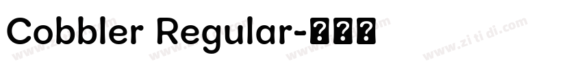 Cobbler Regular字体转换